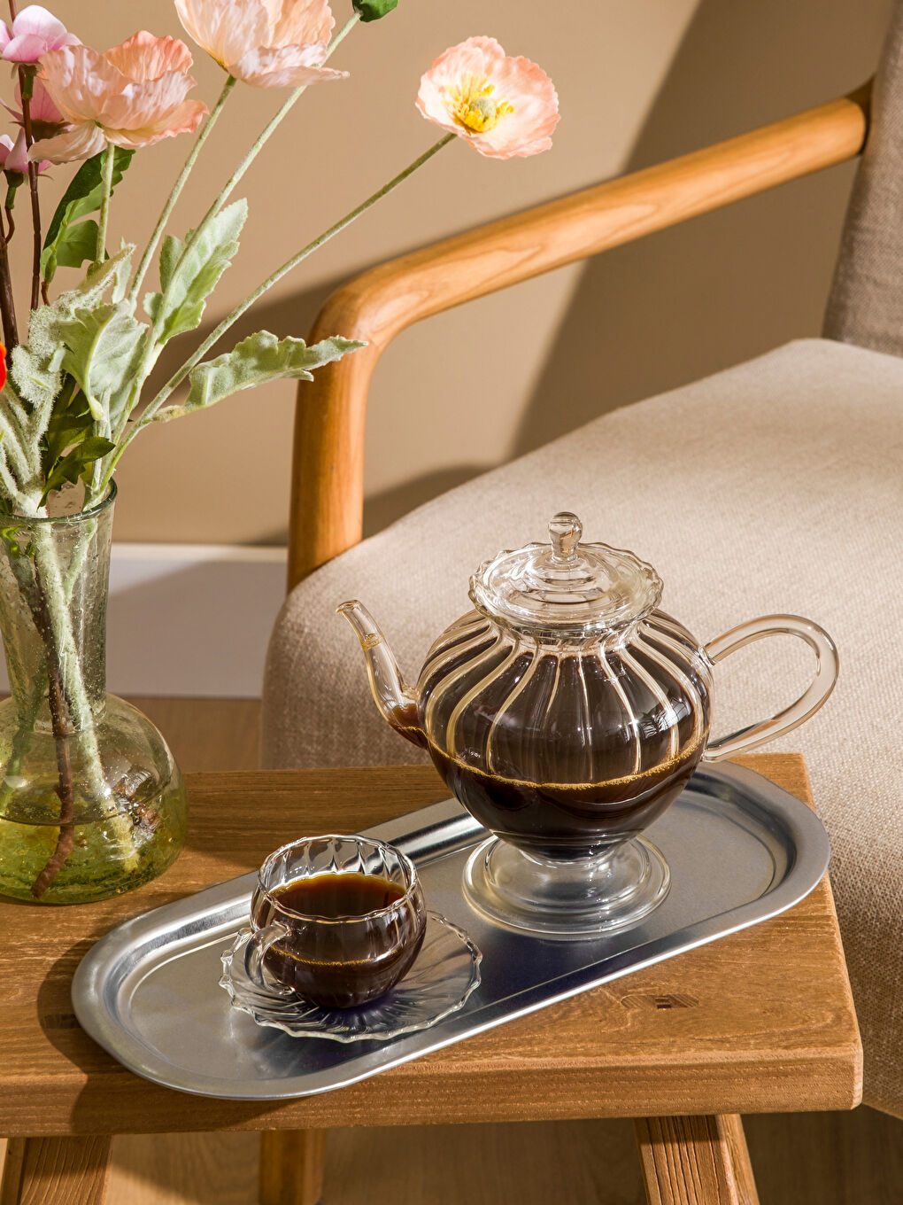 Gri Metal Tepsi 35 cm