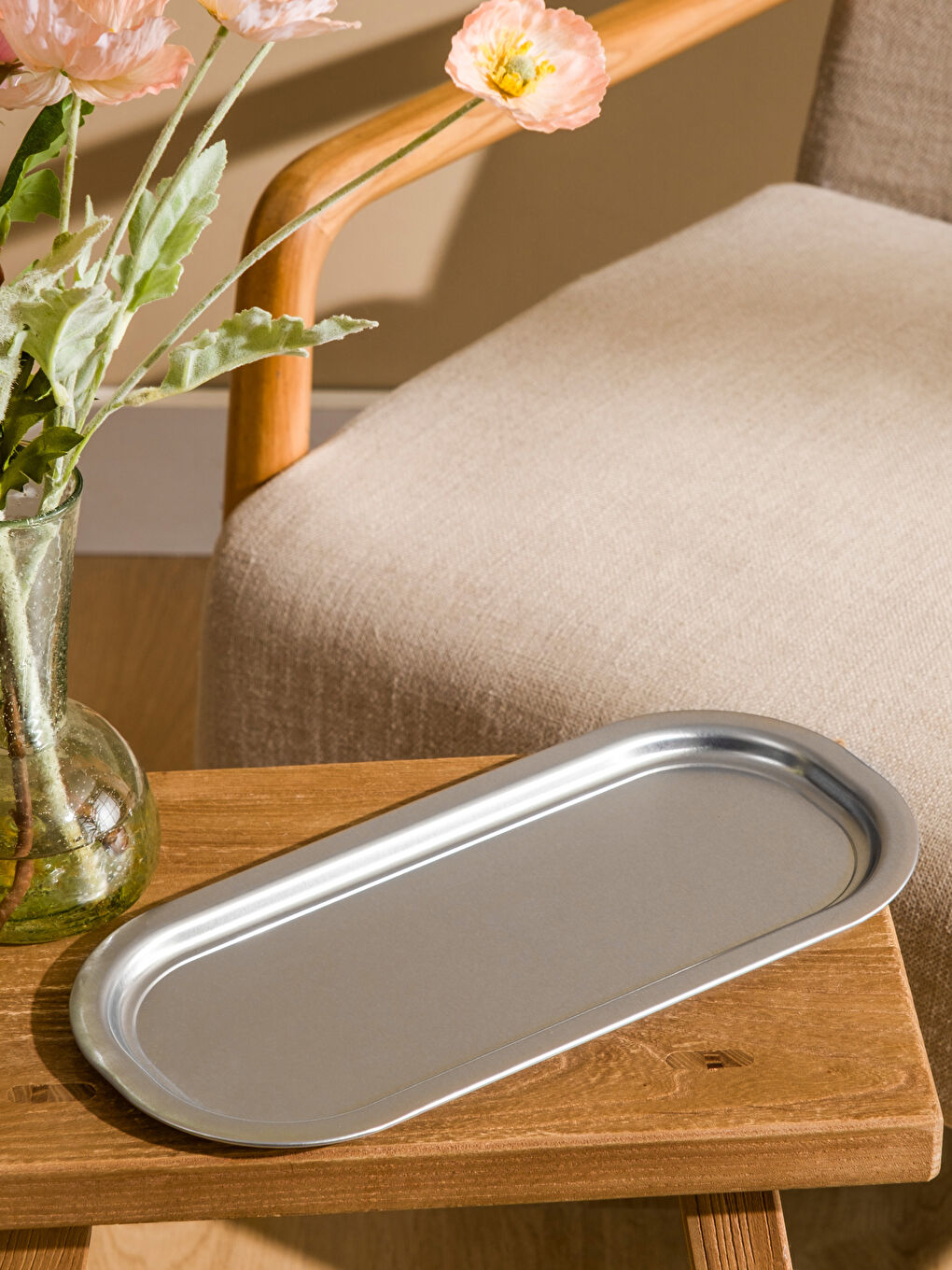 Gri Metal Tepsi 35 cm-1