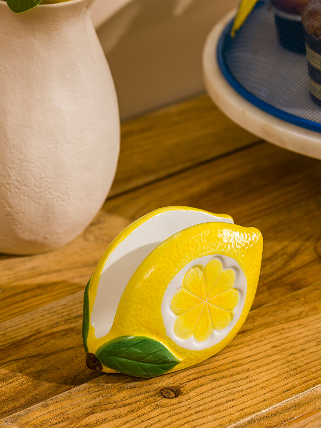 Lemon Figured Ceramic Napkin Holder-1