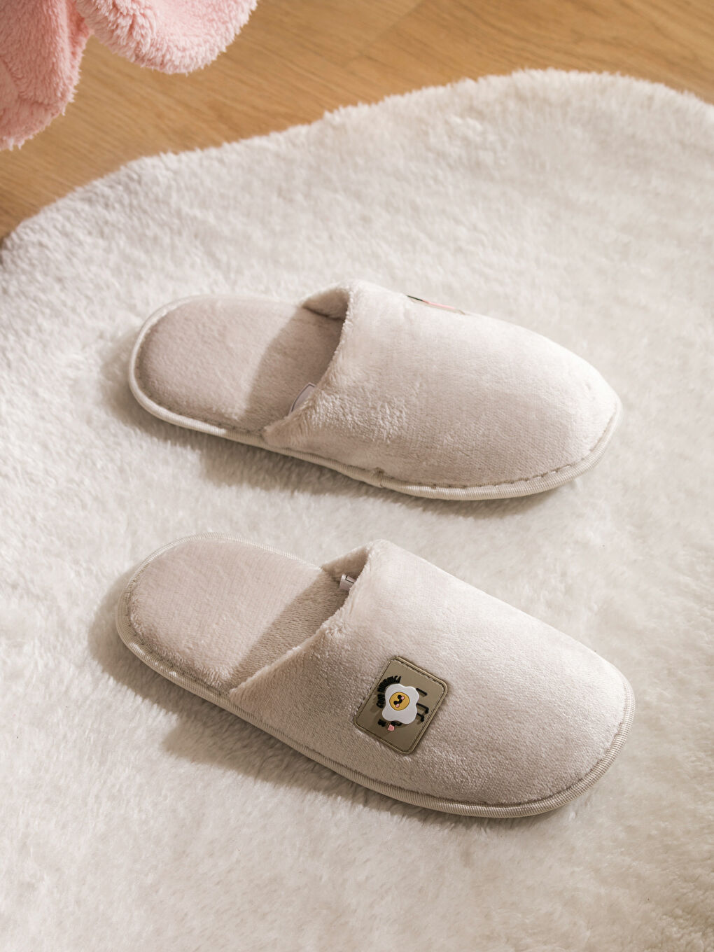 Женщины Бежевый Домашние сапожки-тапочки-1
