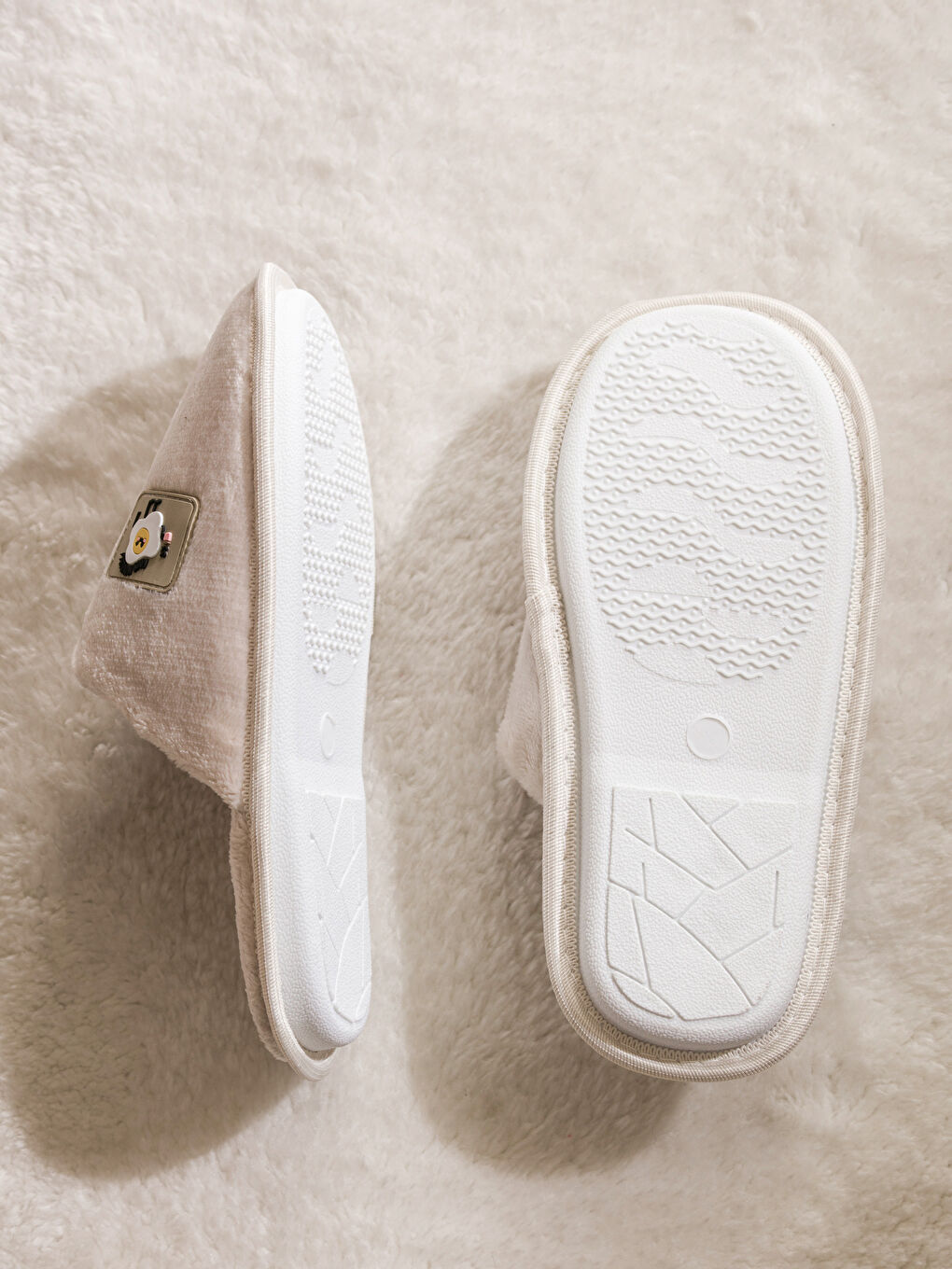 Женщины Бежевый Домашние сапожки-тапочки-3