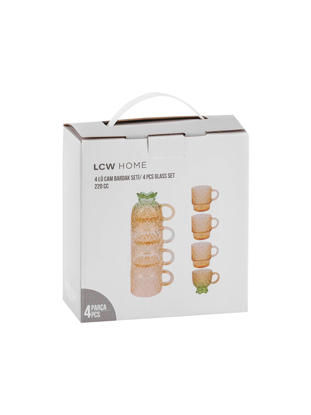 ΑΧΡΩΜΟ Σετ ποτηριών-4