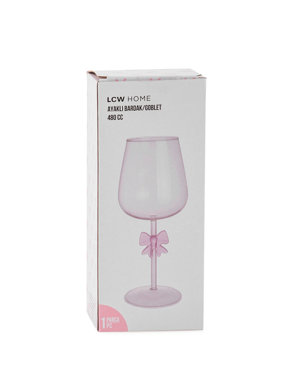 Renksiz Fiyonklu Ayaklı Cam Bardak 480 ml-3