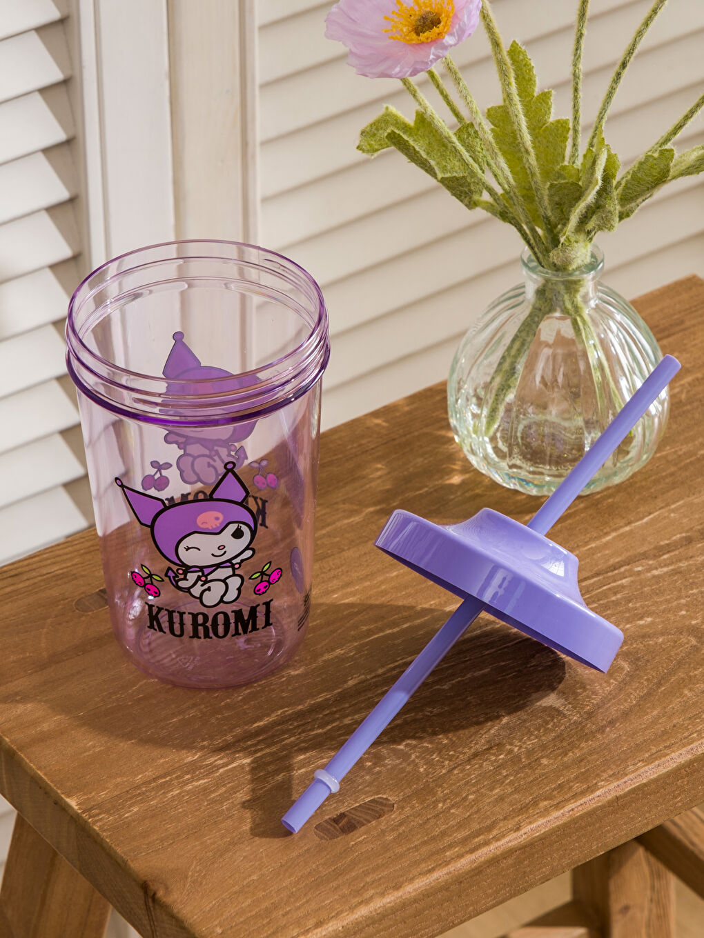 Karışık Kuromi Figürlü Pipetli Bardak-2