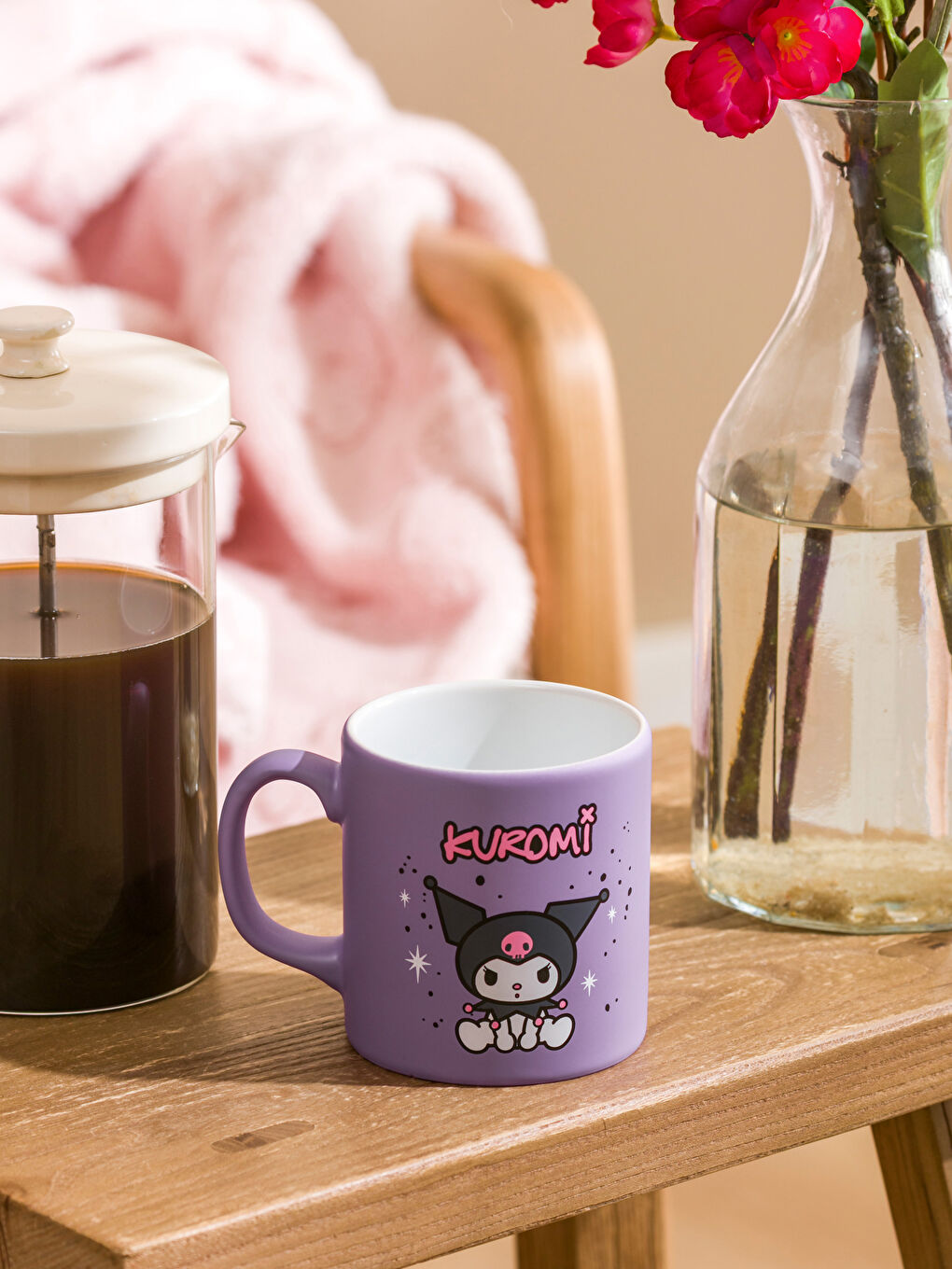 Karışık Kuromi Baskılı Porselen Kupa 320 ml