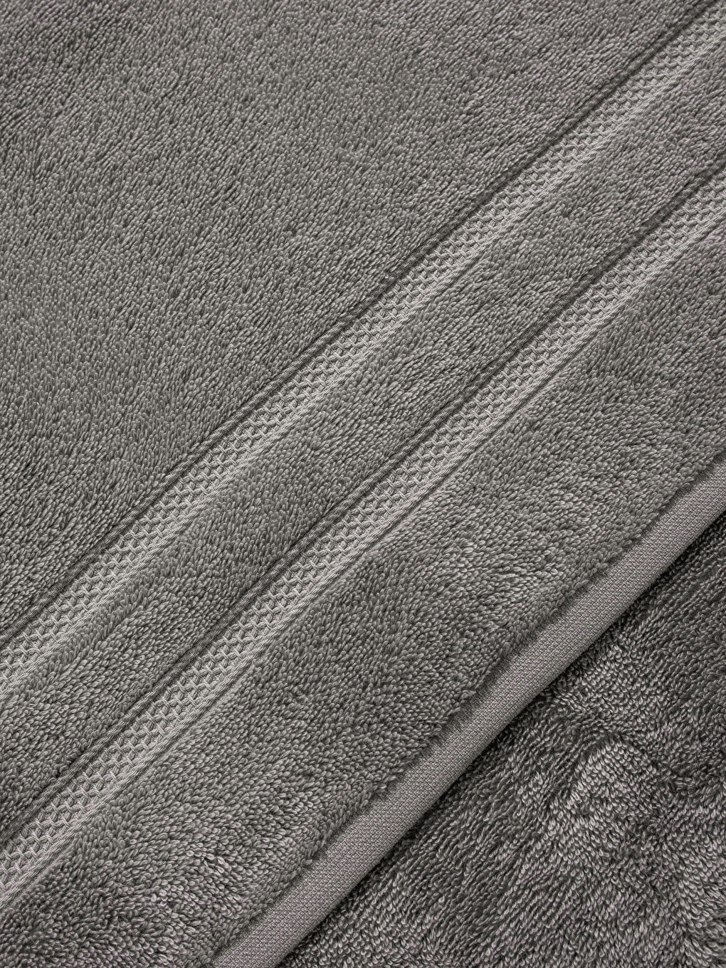Gri Pamuklu Banyo Havlusu 70x140 cm-2