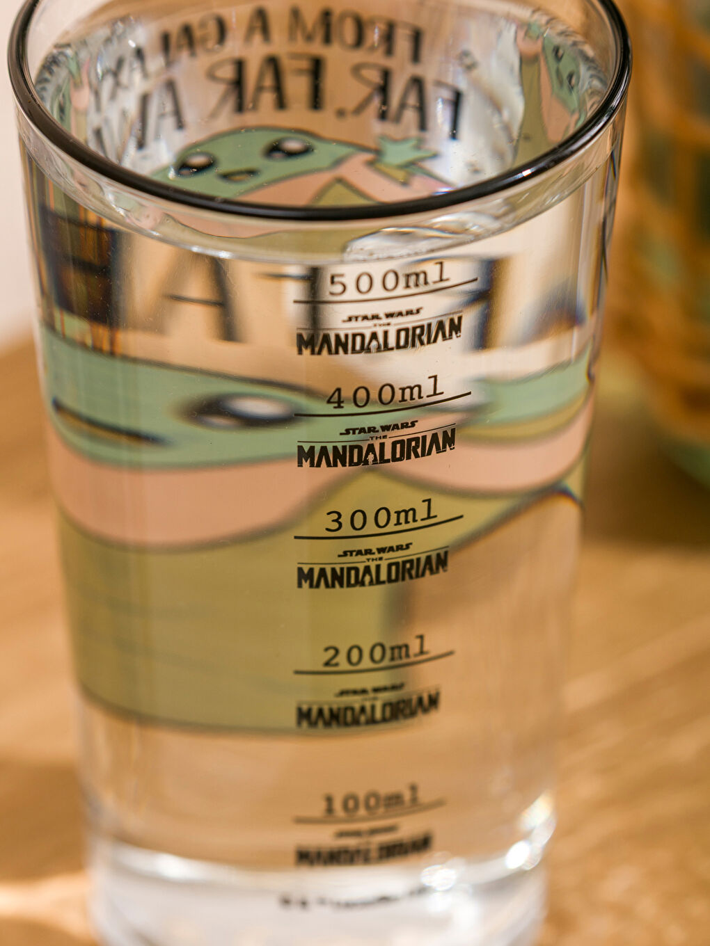 Karışık The Mandalorian Baskılı Cam Bardak 500 ml-4