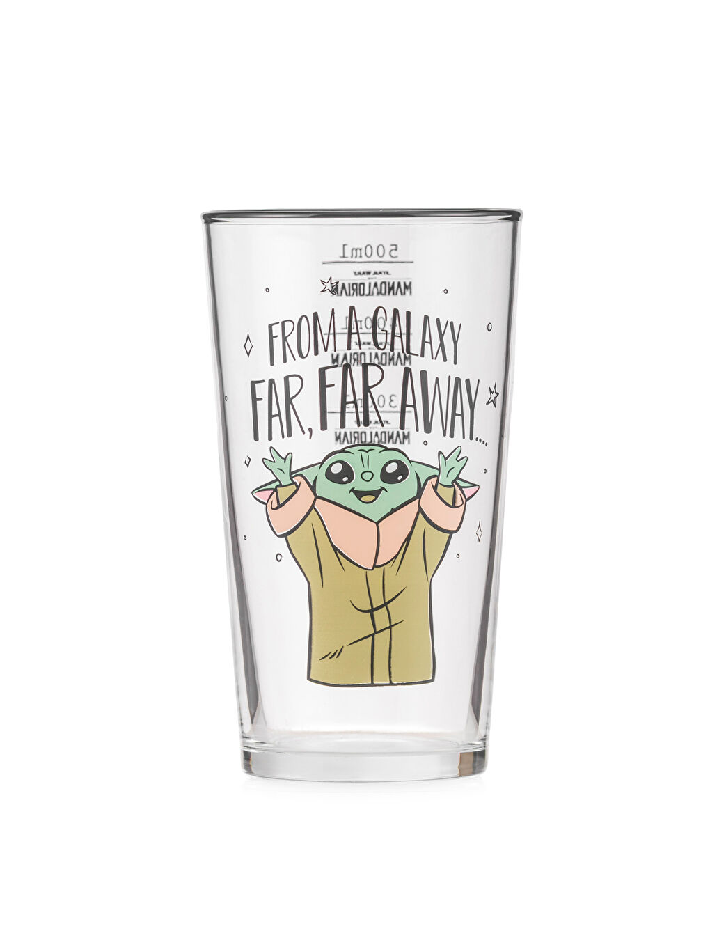 Karışık The Mandalorian Baskılı Cam Bardak 500 ml-5