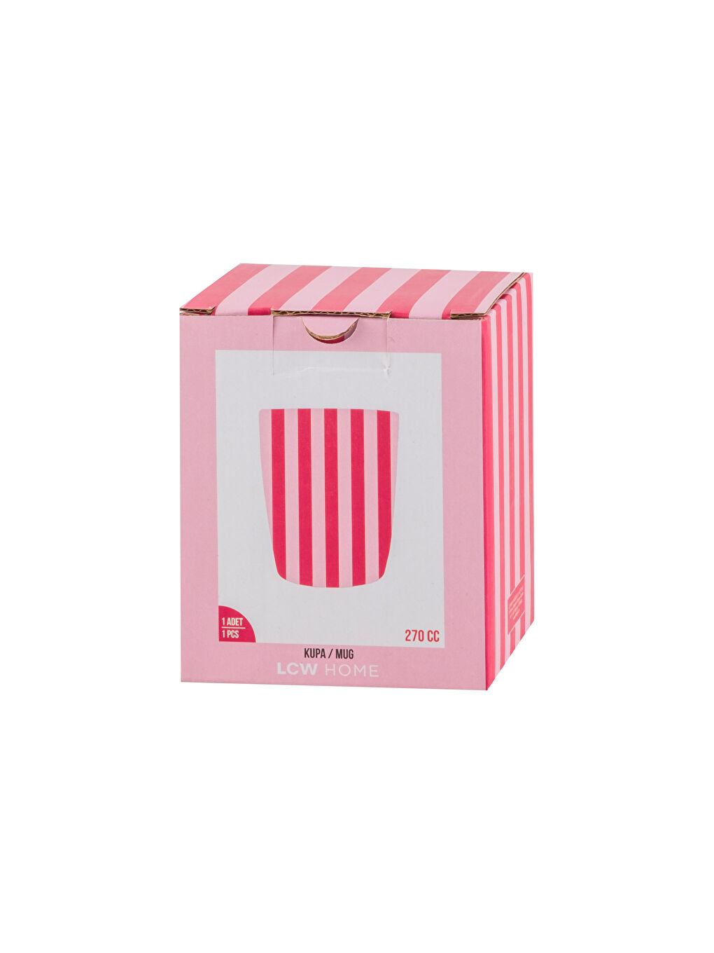 Kırmızı Çizgi Baskılı Porslen Kupa 270 ml-2