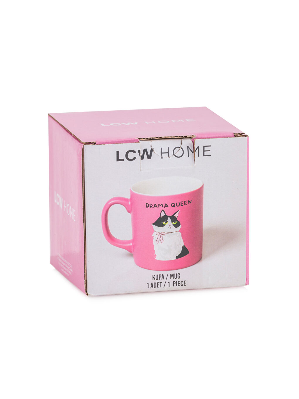 Pembe Hayvan Baskılı Porselen Kupa 320 ml-3