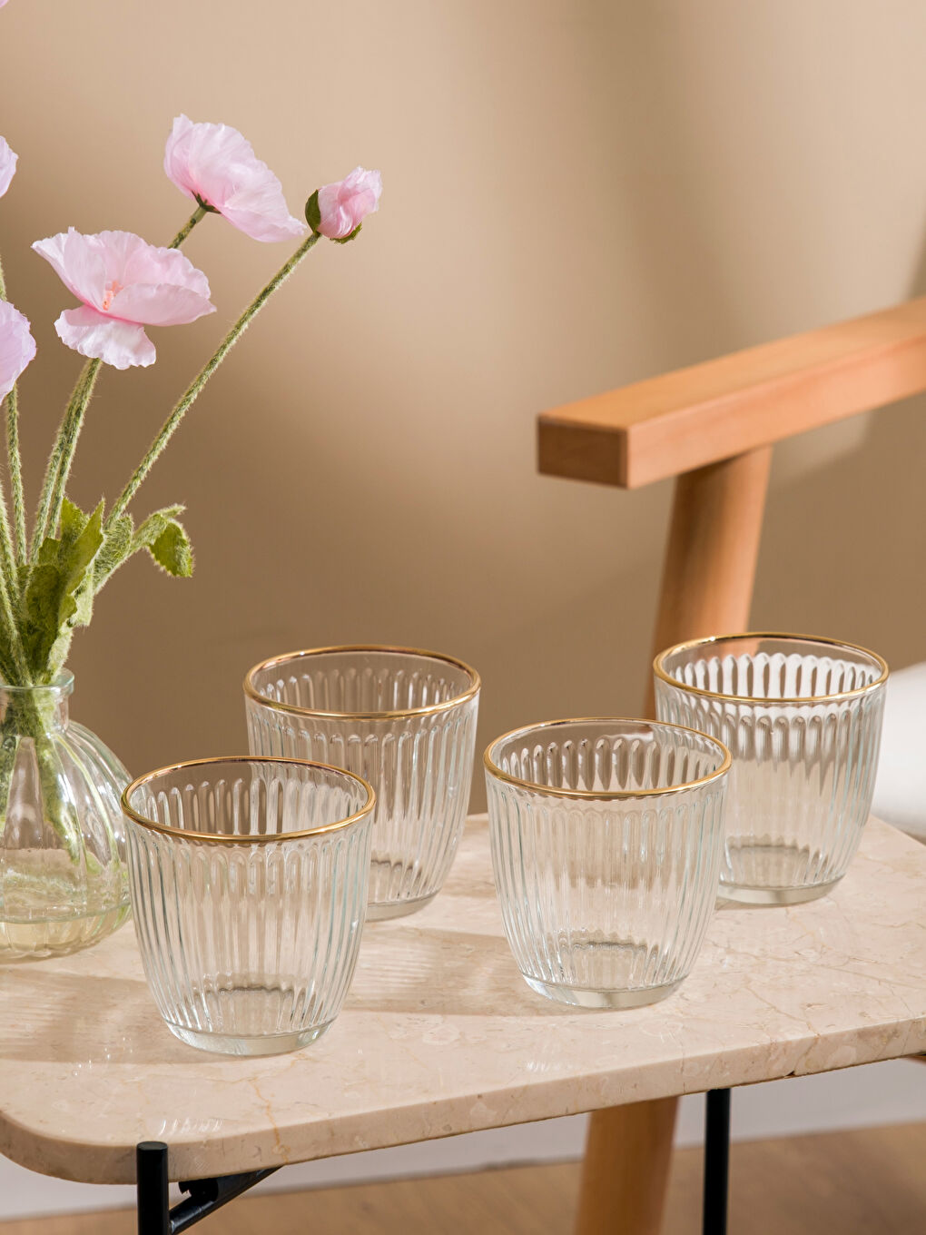Set of 4 Glass Tumblers, 280 ml-1