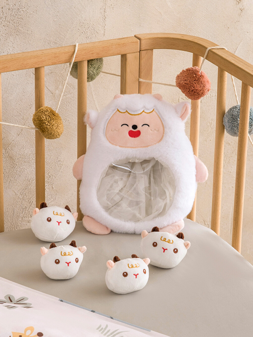 Jastuk Od Pliša Za Bebe Sa Motivom Ovce, 27 Cm-1