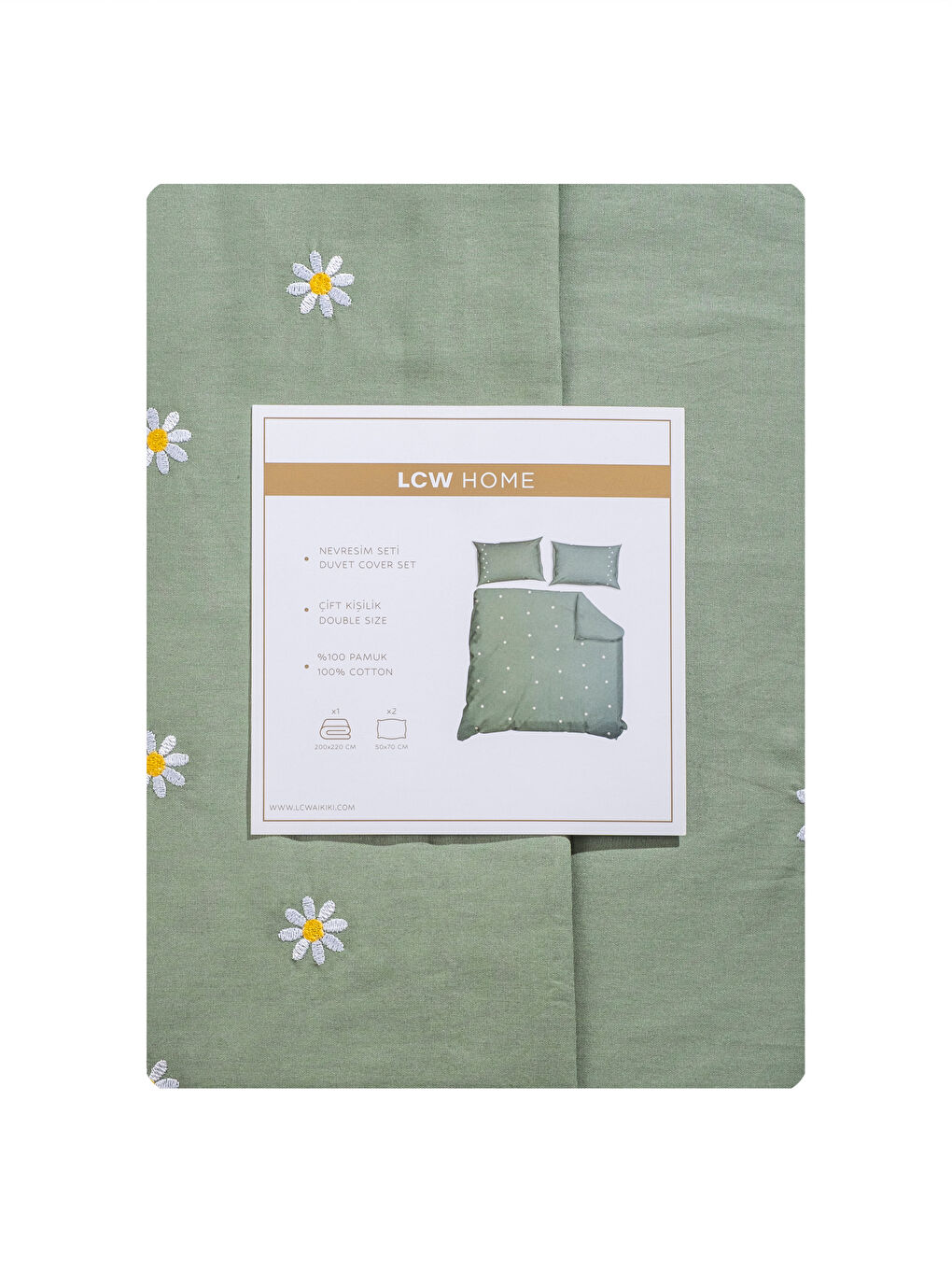 Karışık Nakışlı Çift Kişilik Poplin Nevresim Seti-6