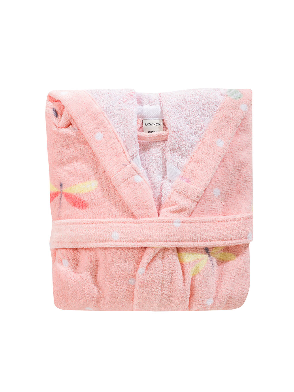 Karışık  Baskılı Kapüşonlu Kız Çocuk Bornoz-4