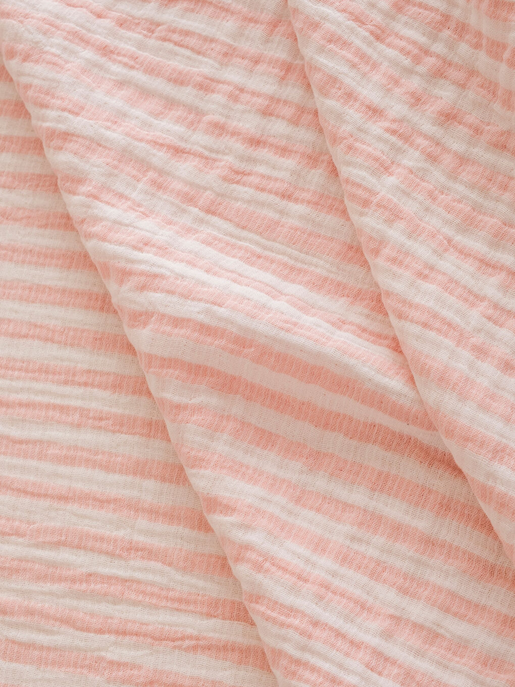 Pembe Çift Kişilik Pamuklu Müslin Yatak Örtüsü-2