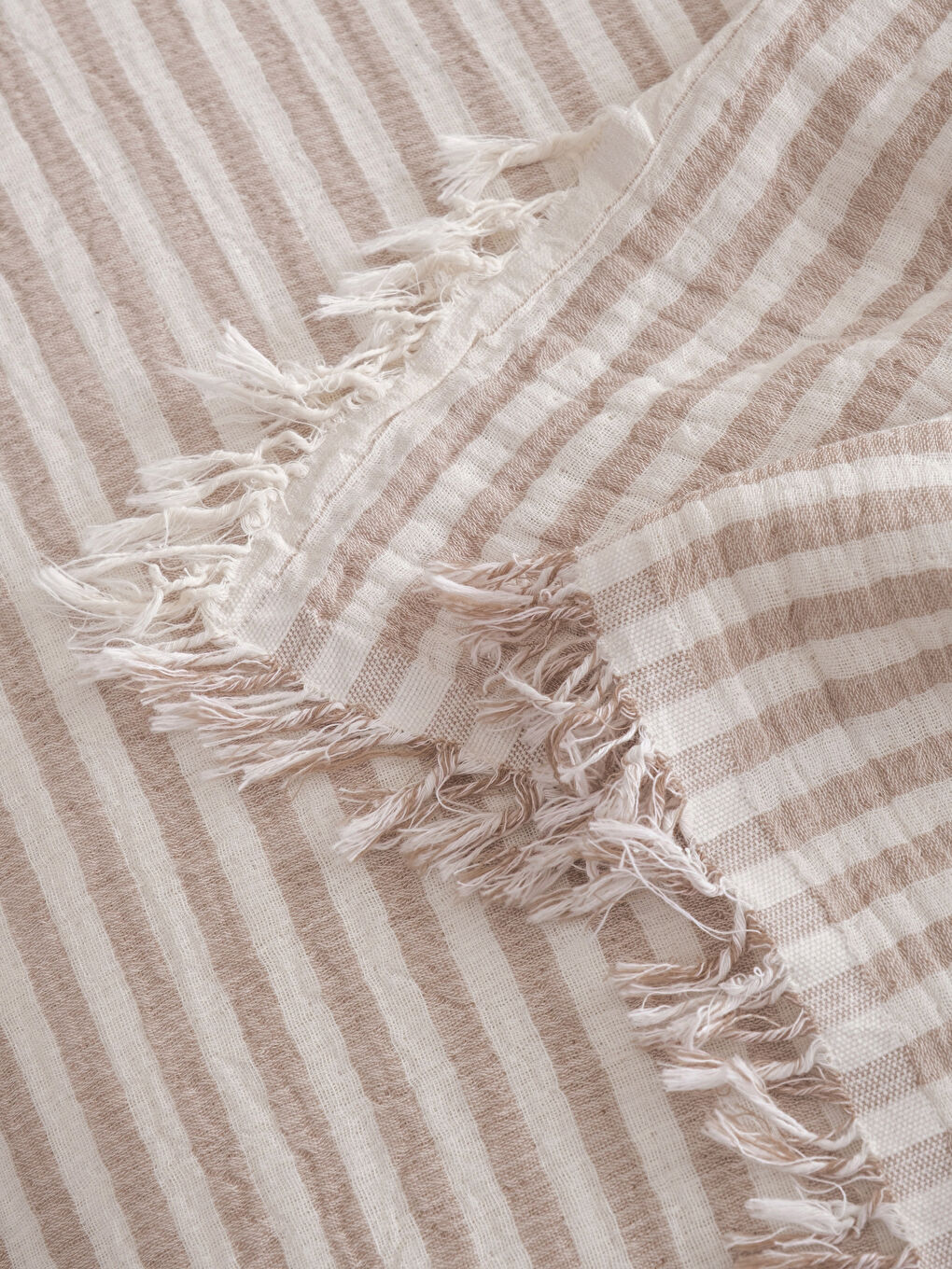 Kahverengi Tek Kişilik Müslin Yatak Örtüsü-3