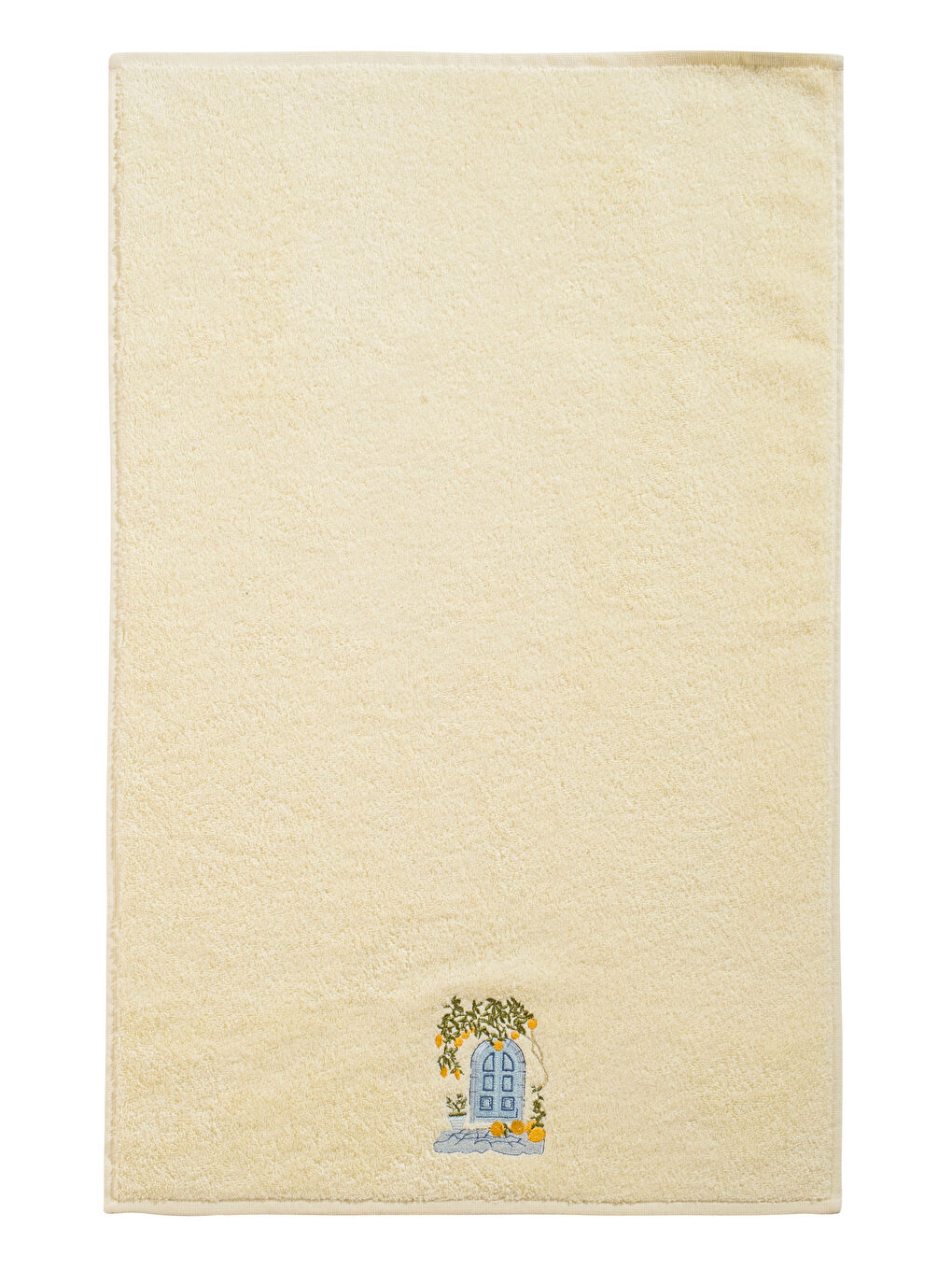 Sarı Nakışlı Yüz Havlusu 50x80 cm-4
