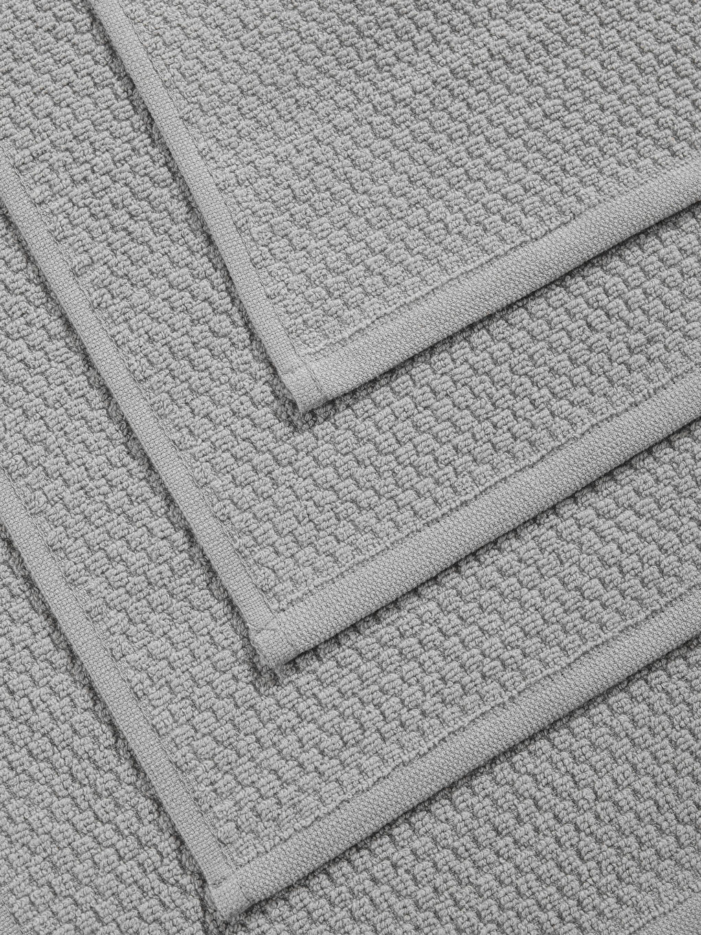 Gri Pamuklu El Havlusu 3'lü 50x80 Cm-3