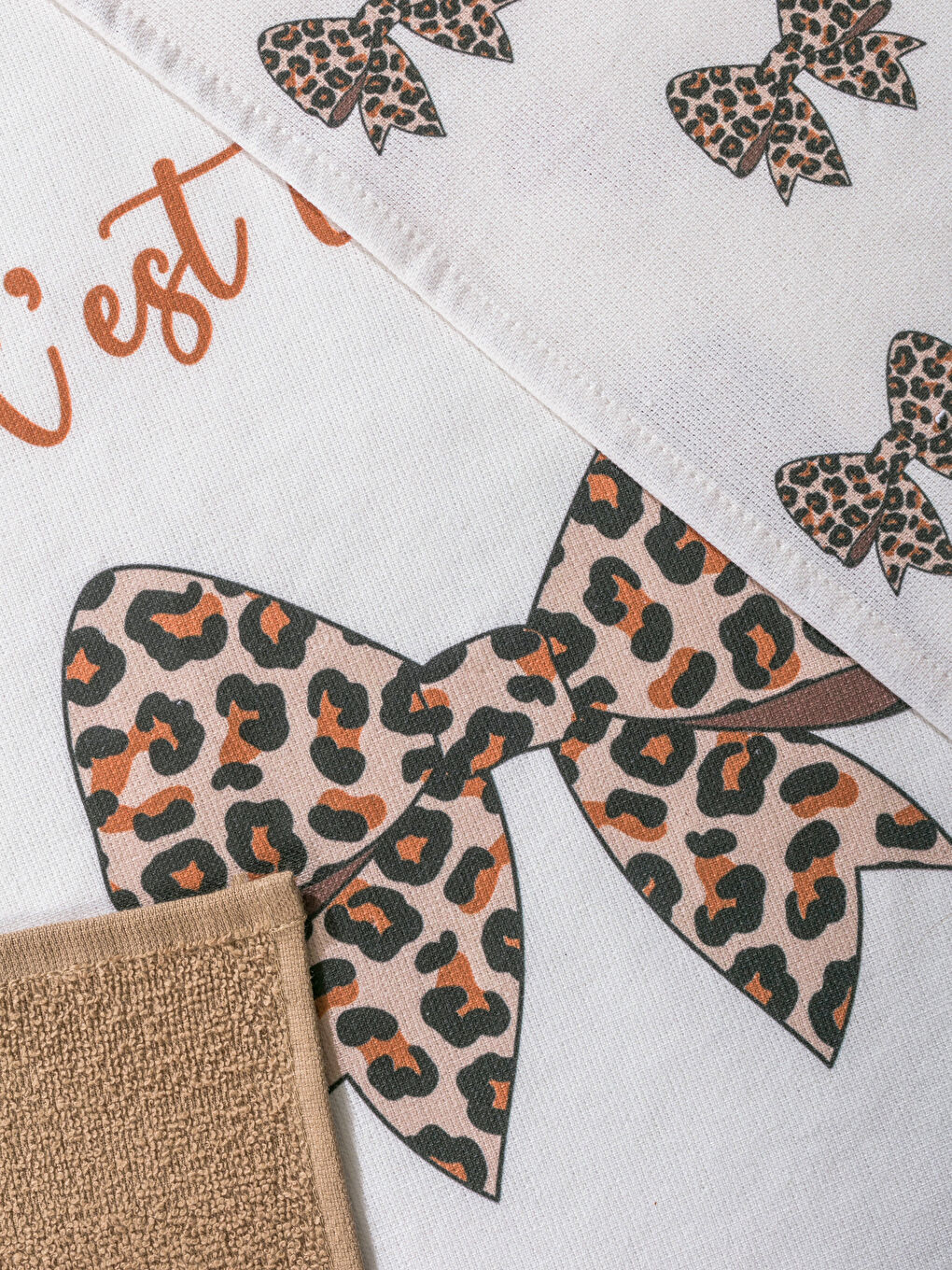 Karışık Fiyonk Baskılı Kurulama Bezi 3'lü 40x50 cm-2