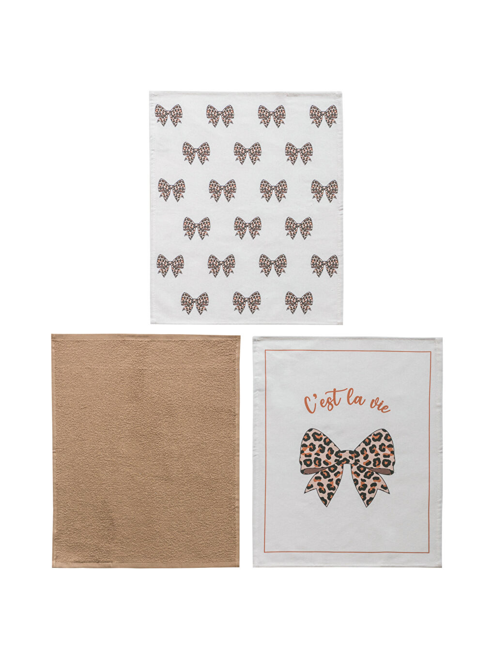 Karışık Fiyonk Baskılı Kurulama Bezi 3'lü 40x50 cm-4