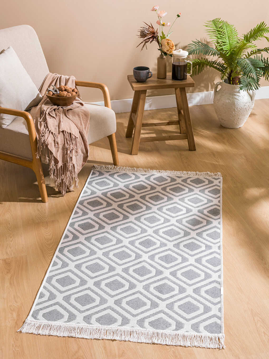 Karışık Püsküllü Halı 80x140 cm-1