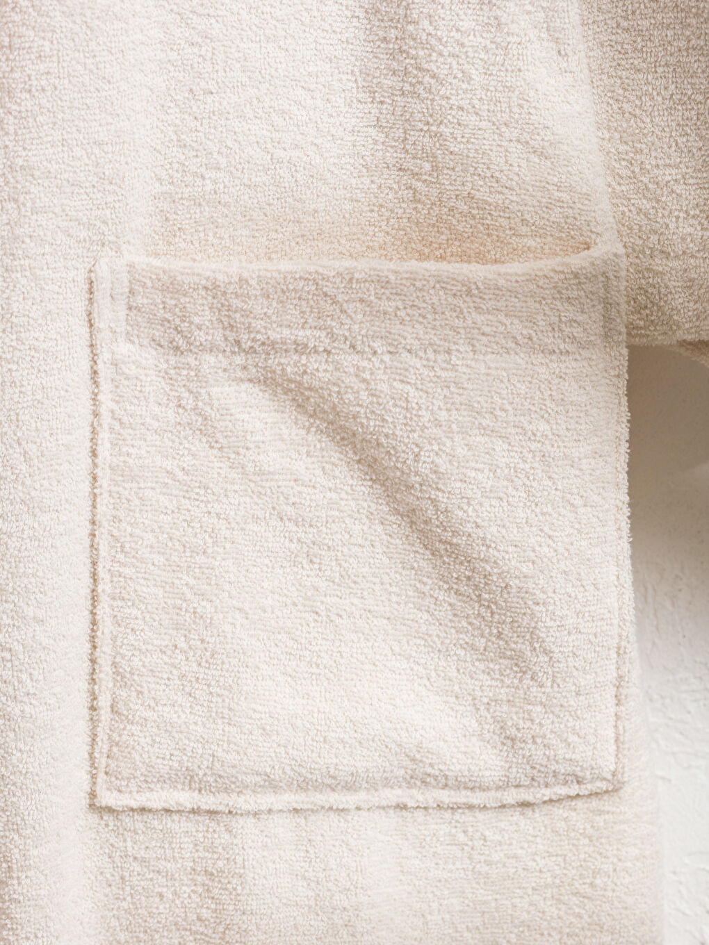 Bej Pamuklu Kadın Bornoz-2