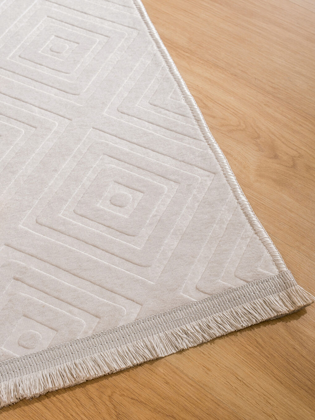 Sarı Geometrik Desenli Halı 120x180 cm-1