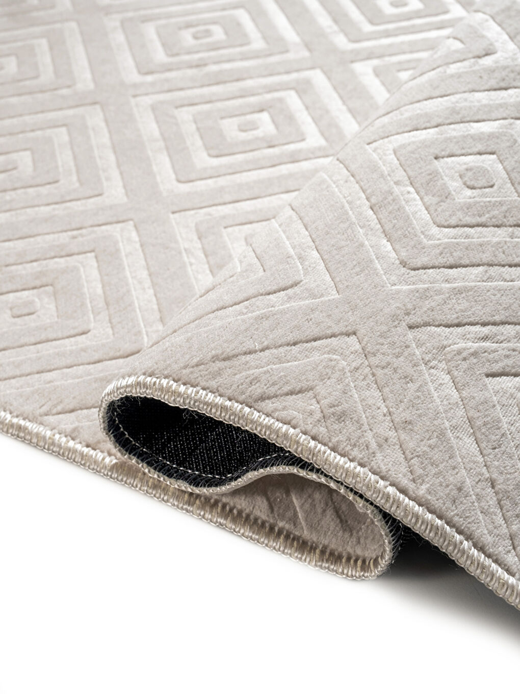 Sarı Geometrik Desenli Halı 120x180 cm-3