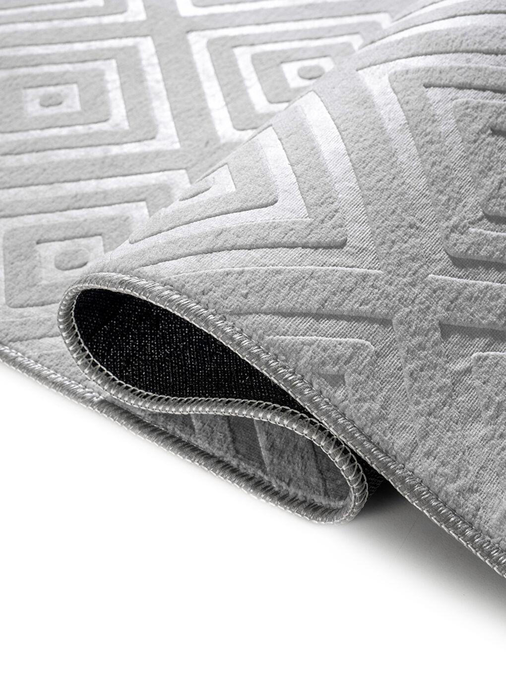 Gri Desenli Halı 80x200 cm-2