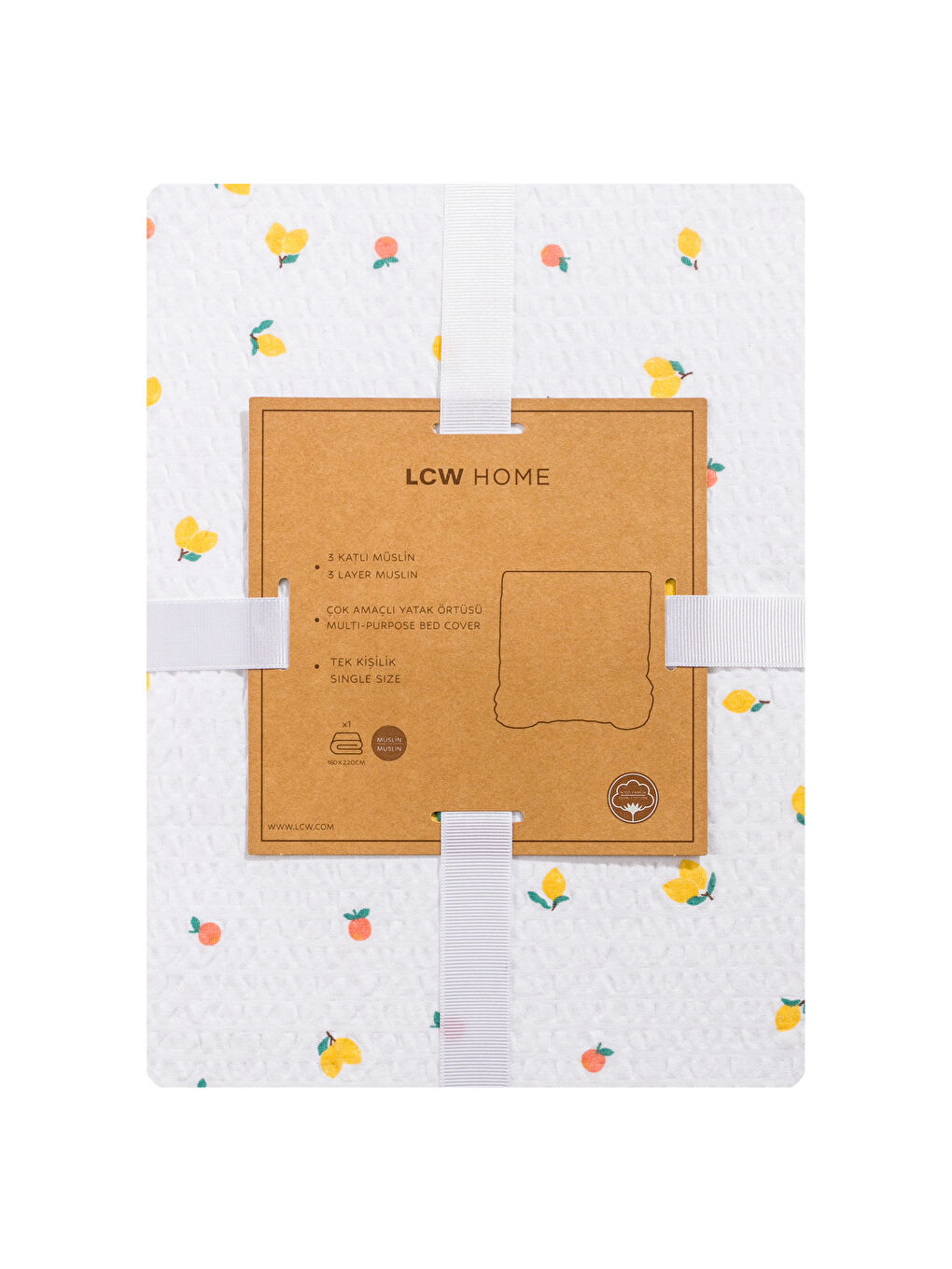 Karışık Pamuklu Tek Kişilik Yatak Örtüsü-4