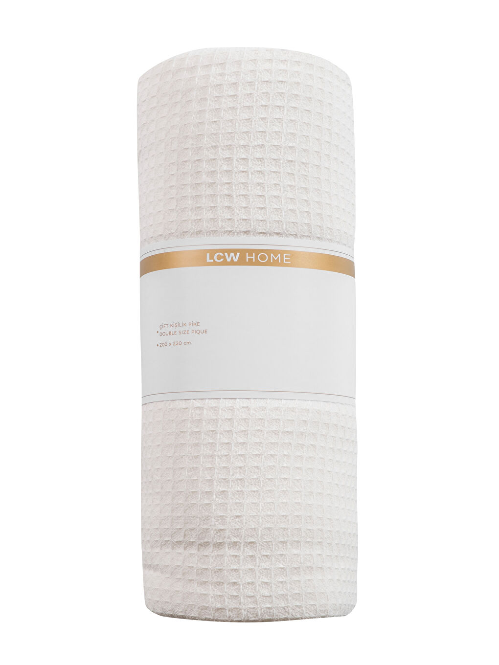 Bej Desenli Çift Kişilik Pamuklu Pike-4