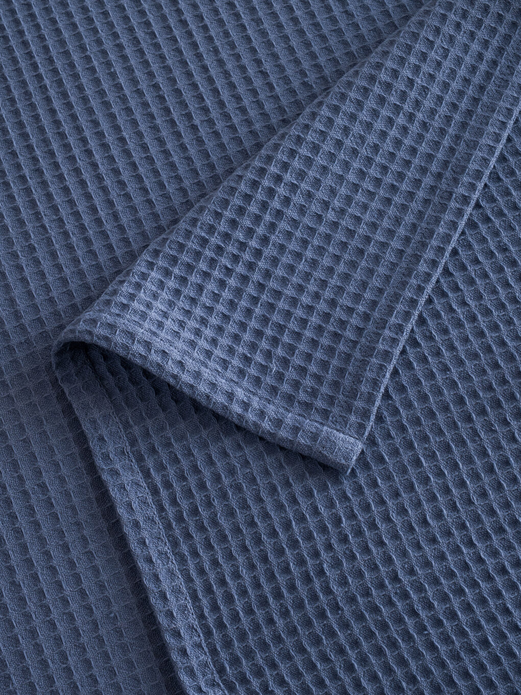 Mavi Desenli Çift Kişilik Pamuklu Pike-3