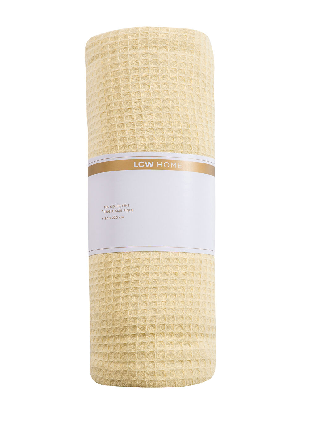 Sarı Pamuklu Tek Kişilik Pike-4