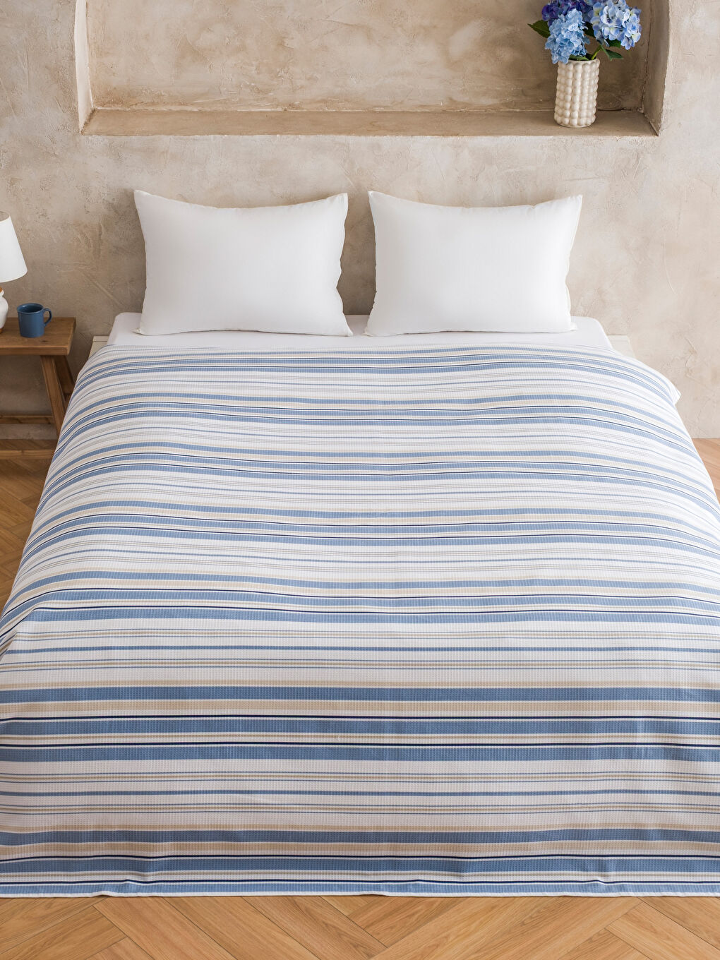 Karışık Çizgili Çift Kişilik Pike-1