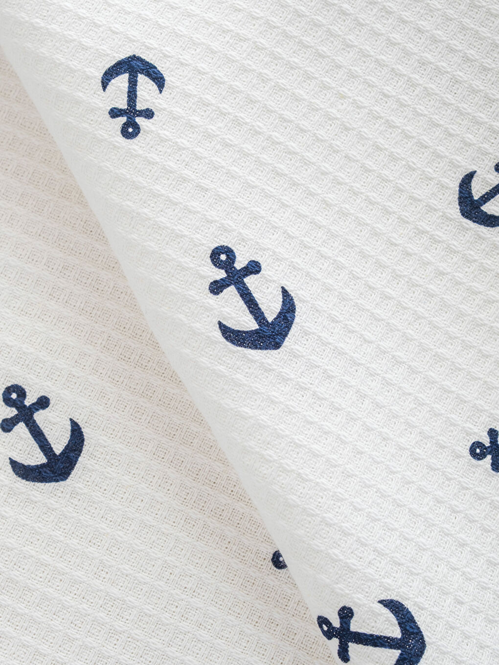 Karışık Çapa Desenli Çift Kişilik Pike-2