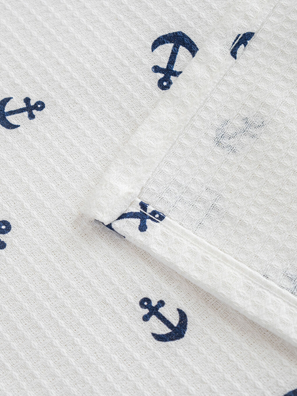 Karışık Çapa Desenli Çift Kişilik Pike-3