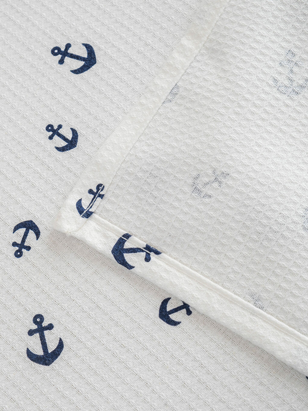 Karışık Çapa Desenli Tek Kişilik Pike 160x220 cm-3