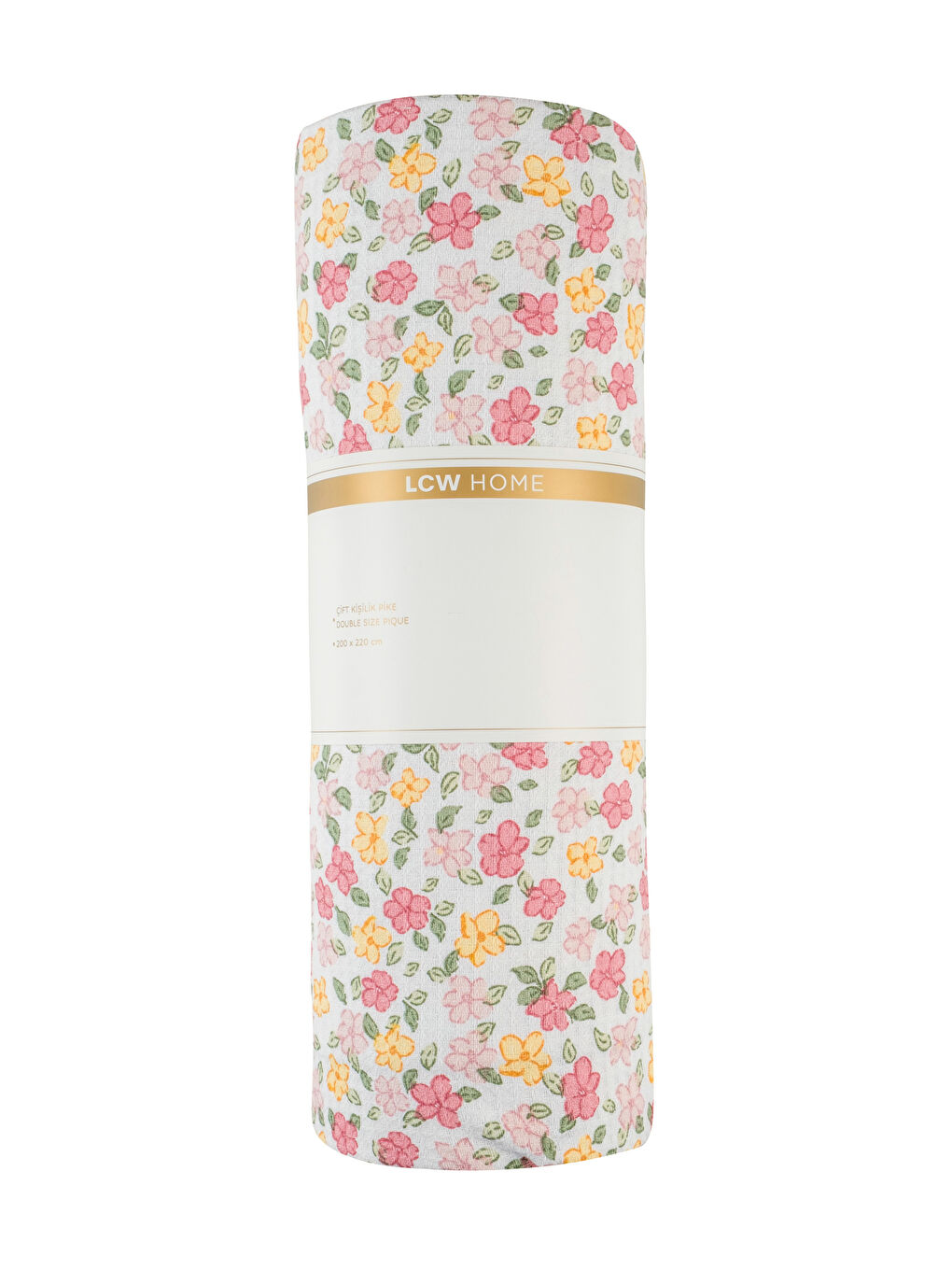 Karışık Çiçek Desenli Pamuklu Çift Kişilik Pike-4