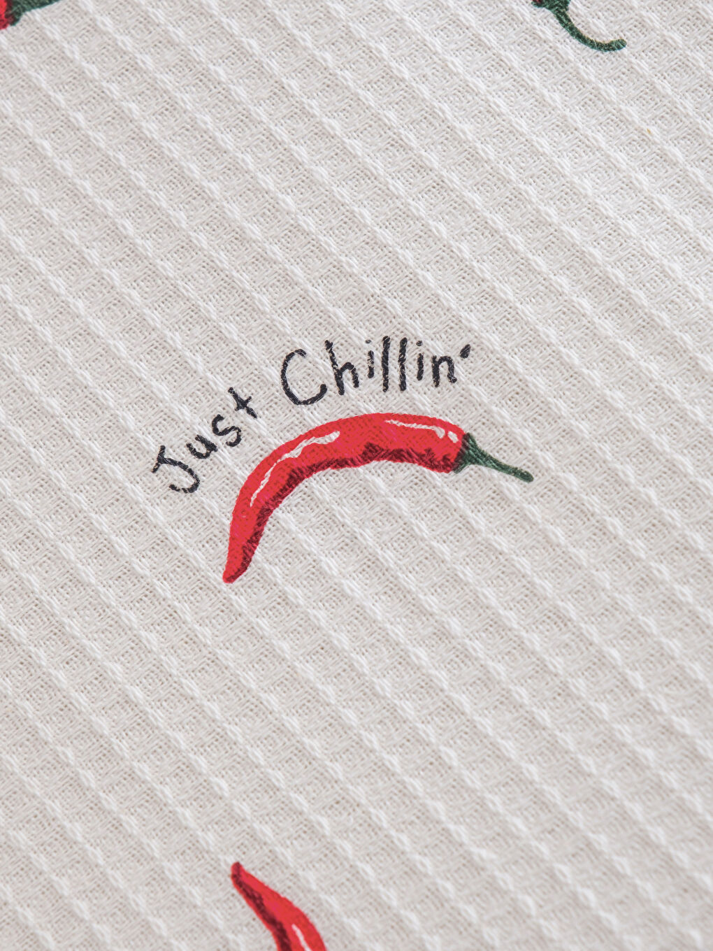 Kırmızı Biber Desenli Tek Kişilik Pike-2