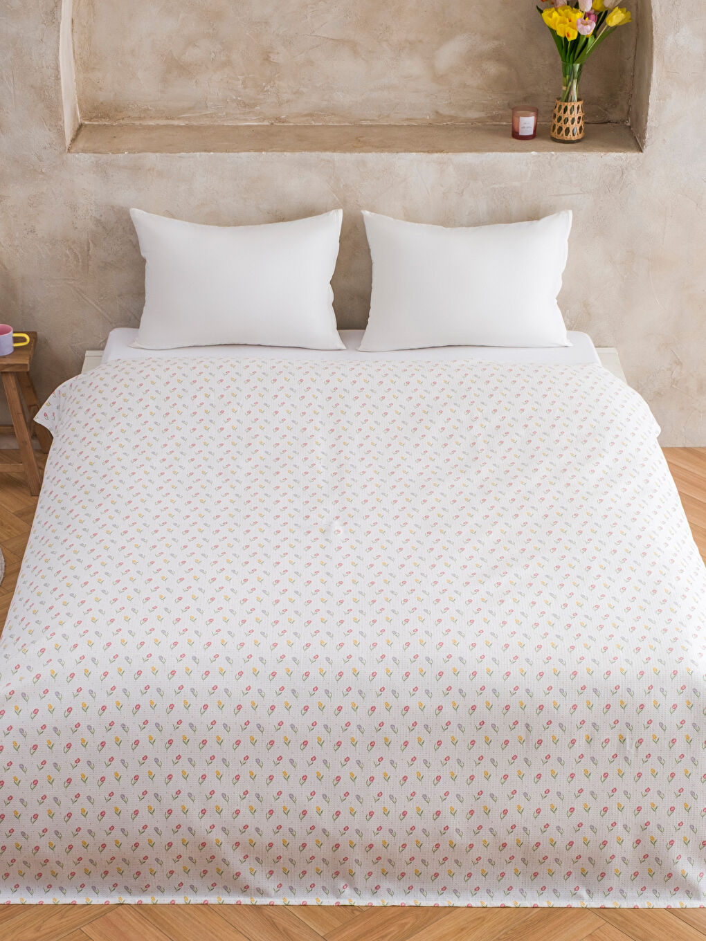 Karışık Çiçekli Çift Kişilik Pike Seti-1