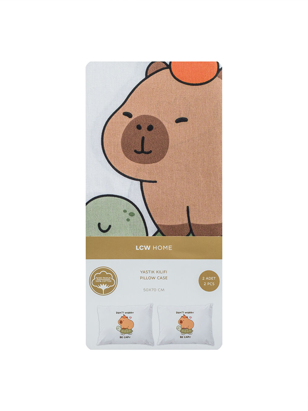 Karışık Hayvan Nakışlı Pamuklu Yastık Kılıfı 2'li 50x70 cm-3