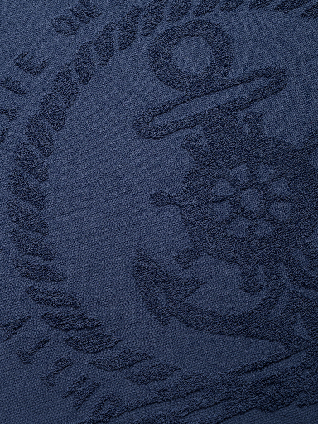 Lacivert Çapa Desenli Plaj Havlusu-2