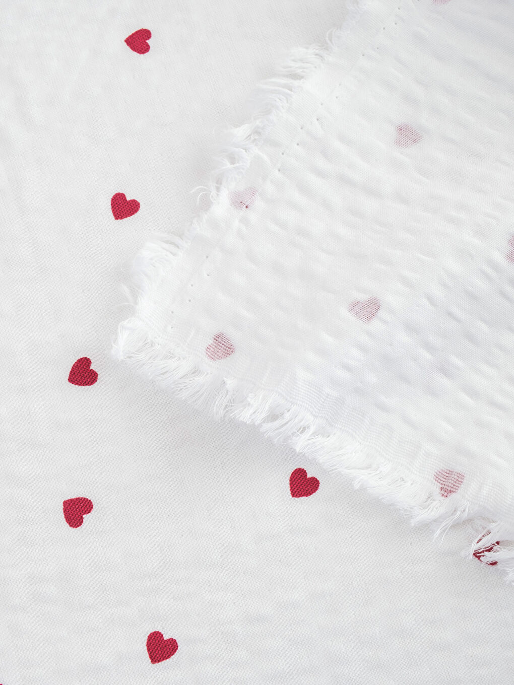 Karışık Kalp Desenli Çok Amaçlı Çift Kişilik Yatak Örtüsü-3