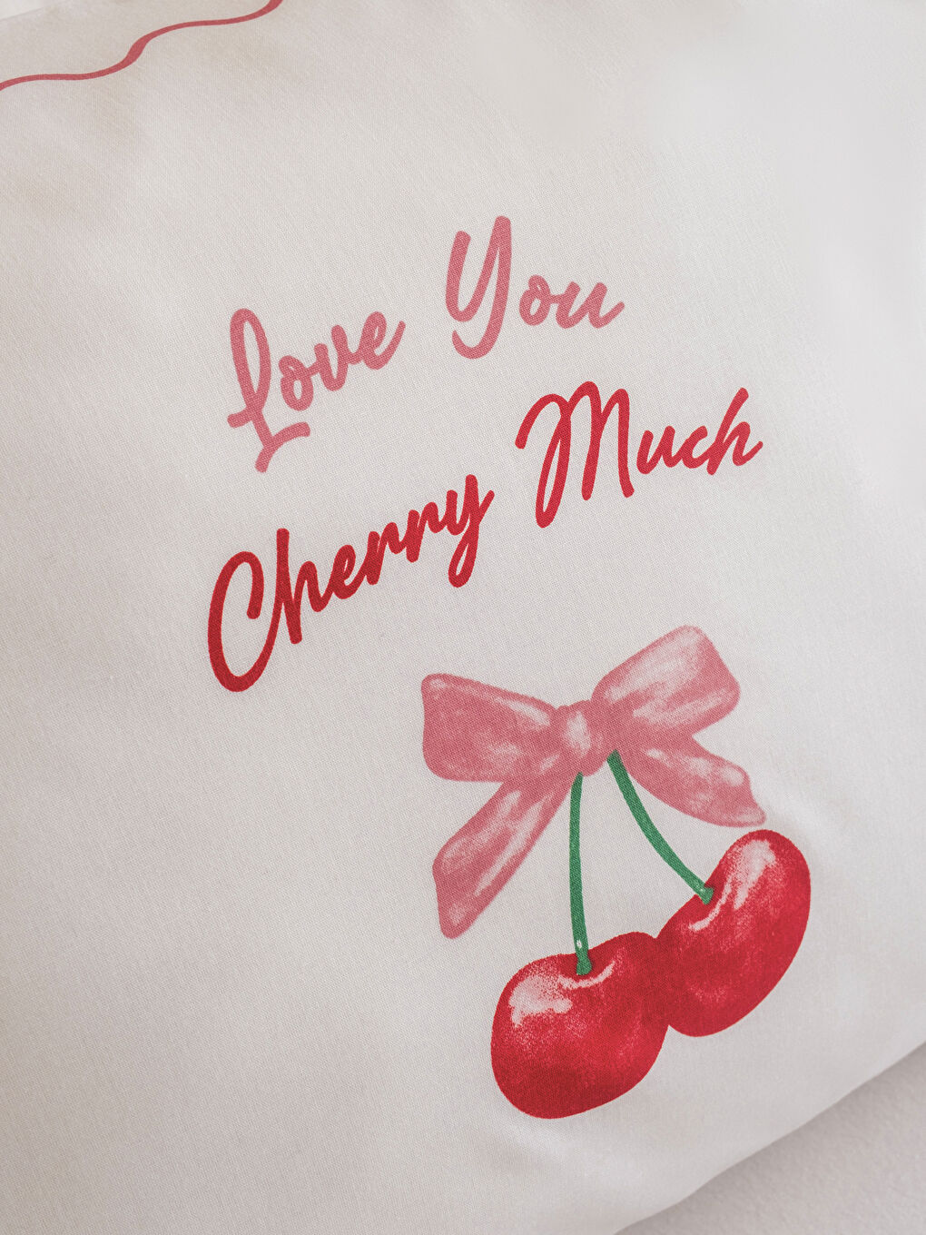 Karışık Kiraz Desenli Çift Kişilik Pike Takımı-3