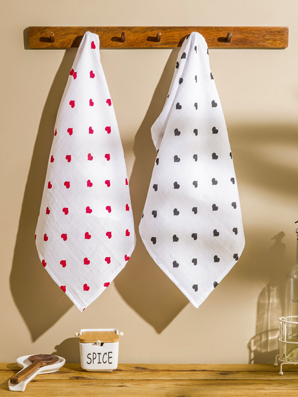 Karışık Kalp Desenli Kurulama Bezi 2'li