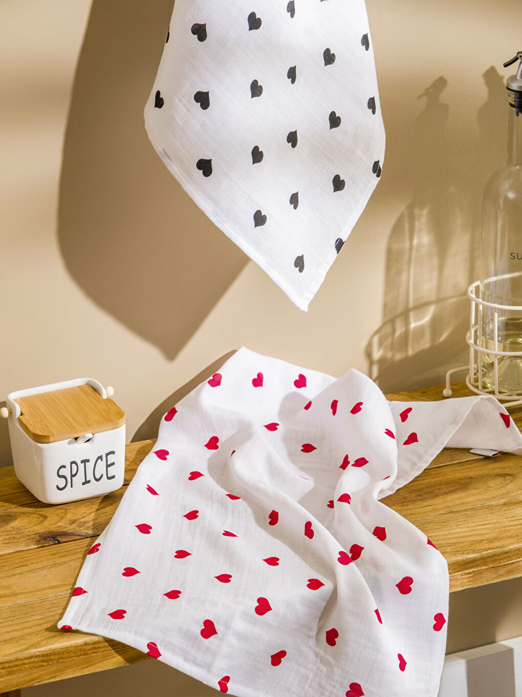 Karışık Kalp Desenli Kurulama Bezi 2'li-1