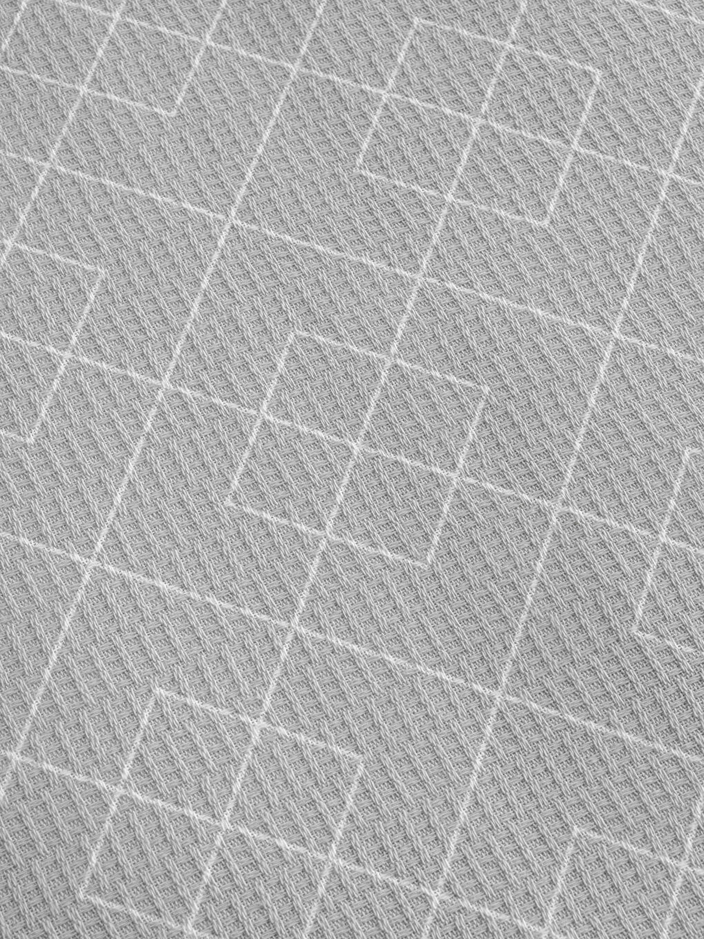 Gri Slogan Baskılı Tek Kişilik Pike Takımı-5