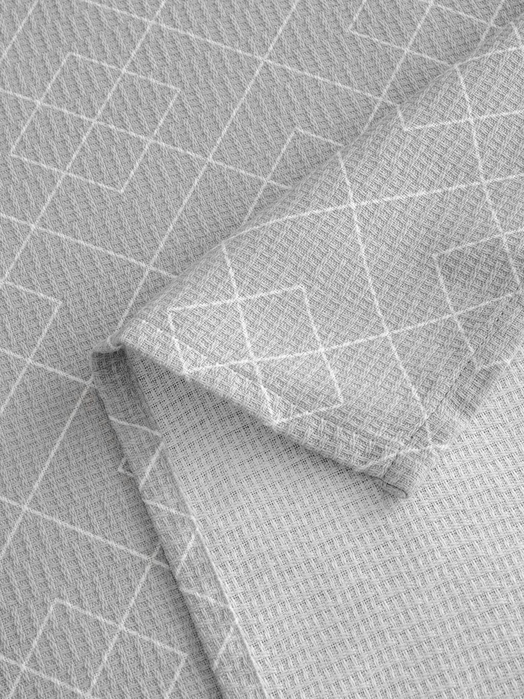 Gri Slogan Baskılı Tek Kişilik Pike Takımı-6