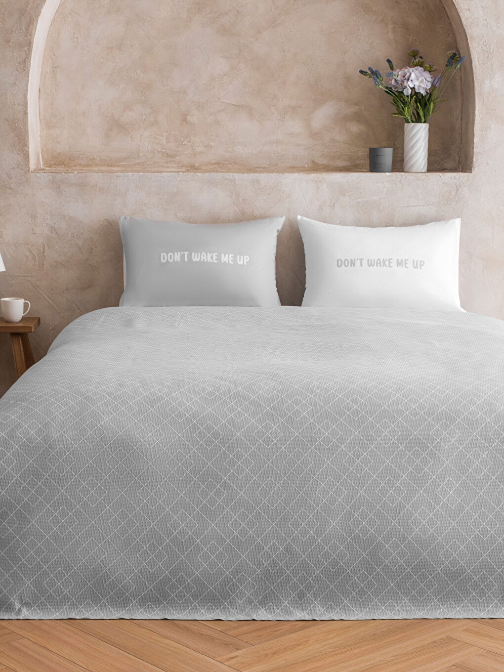 Yeşil Baskılı Pamuklu  Çift Kişilik Nevresim Takımı