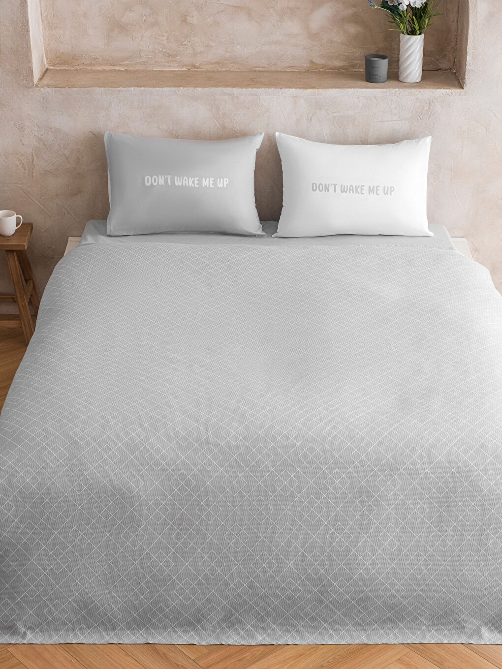 Yeşil Baskılı Pamuklu  Çift Kişilik Nevresim Takımı-1